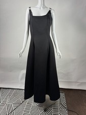 Elegant Black Sleeveless Maxi Dress With Embellished Straps Perfect For Formal