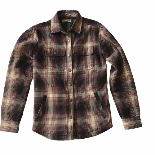 Carhartt Donna Hubbard Sherpa Foderato Flanella Plaid Giacca Shacket Snap XS (0/2) - Foto 2 di 14