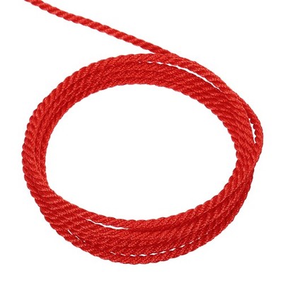 Twisted Cord Trim, 11 Yard 1mm 3-Ply Twine Braided Rope Thread, Bright Red