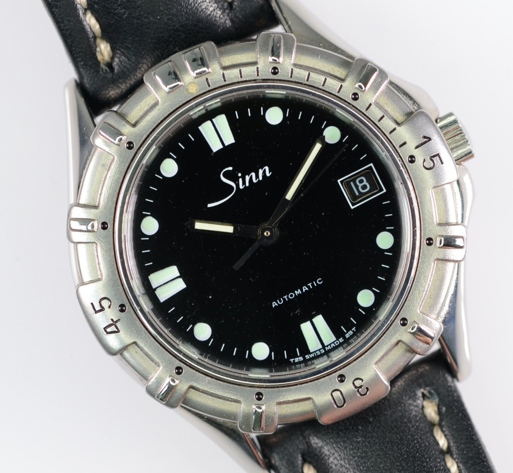 Sinn Uhr Diver 816 Automatic ETA 2824-2 Edelstahl Lederband 39mm
