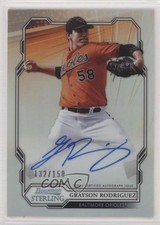 2019 Bowman Sterling Prospect Refractor /150 Grayson Rodriguez #BSPA-GR Auto 1b3