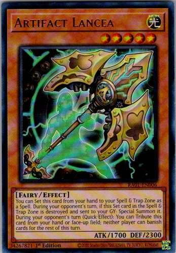 Artifact Lancea - RA01-EN006 - Ultra Rare -  NM - Yugioh TCG - 1st Ed