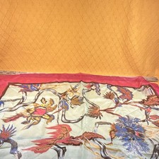 Balenciaga Rosabotanica Silk Floral Square Scarf Multicolor Made in Italy w/ Box