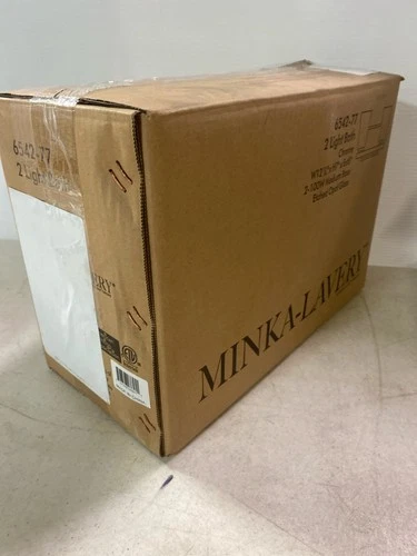 Minka Lavery 6542-77 City Square Chrome 2-Light Glass Vanity Wall Fixture - Picture 2 of 2