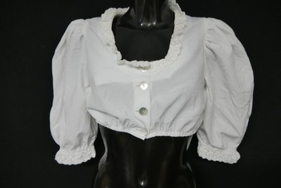 Size 36 dirndl blouse white blouse for dirndl studio cotton blend lace B11132