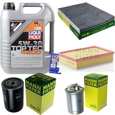 INSPEKTIONSKIT FILTER LIQUI MOLY ÖL 5L 5W-30 für VW Caddy II Kombi 9K9B 1.9 D