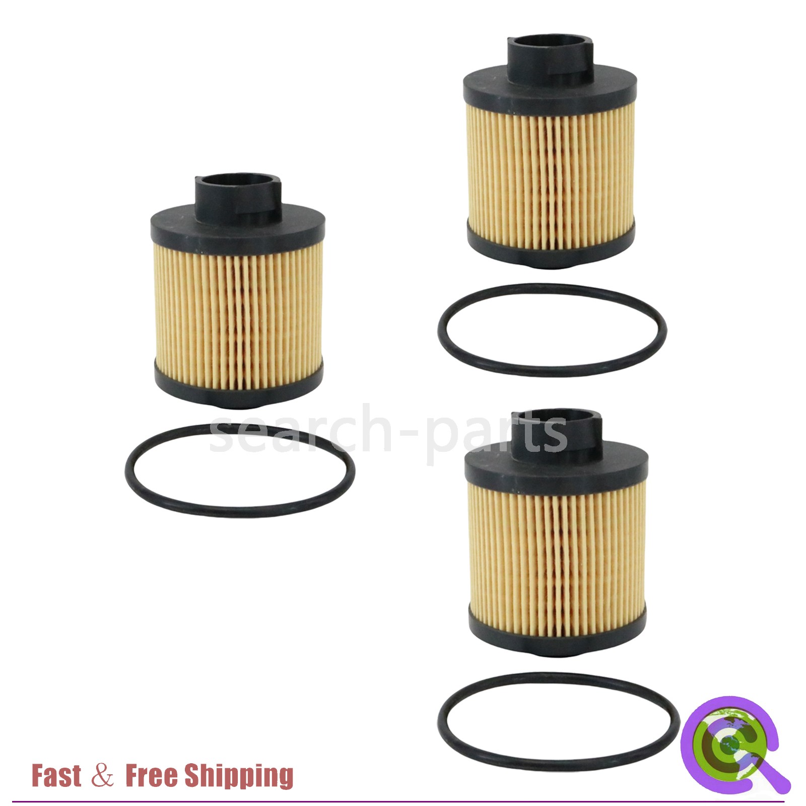 3Pcs Oil Filter Fits Lamborghini Gallardo 2004-2008 07L115561C USA