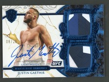 2025 Topps UFC Royalty Justin Gaethje Regalia Relic Signatures Blue Auto #/25