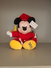 Micky Mouse Graduation 2001 Soft Plush Toy rare 25cm approx ExC