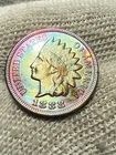 1888 Indian Head Cent 1c High Grade AU+ High Grade  Details Toned Blue Hue