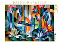 Calvendo Puzzle Seerosenteich Im Sonnenuntergang | 1000 Teile Lege-GrößE 64 × 48