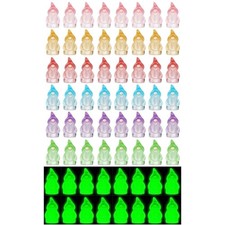 60 Miniature Gnomi in Resina Bagliore al Buio per Progetti Giardino e Artigianali