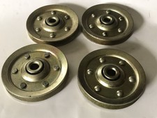  Lot of 4 Pulley 3" Heavy Duty Galvanized Steel Pulley Garage Door Pulley