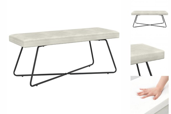 Bank Uni Creme 110X40X45 Cm Samt-image