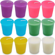 15 Hours Scented Votive Candles, 12 Packs Variety Colored Aroma Votives - Rose,