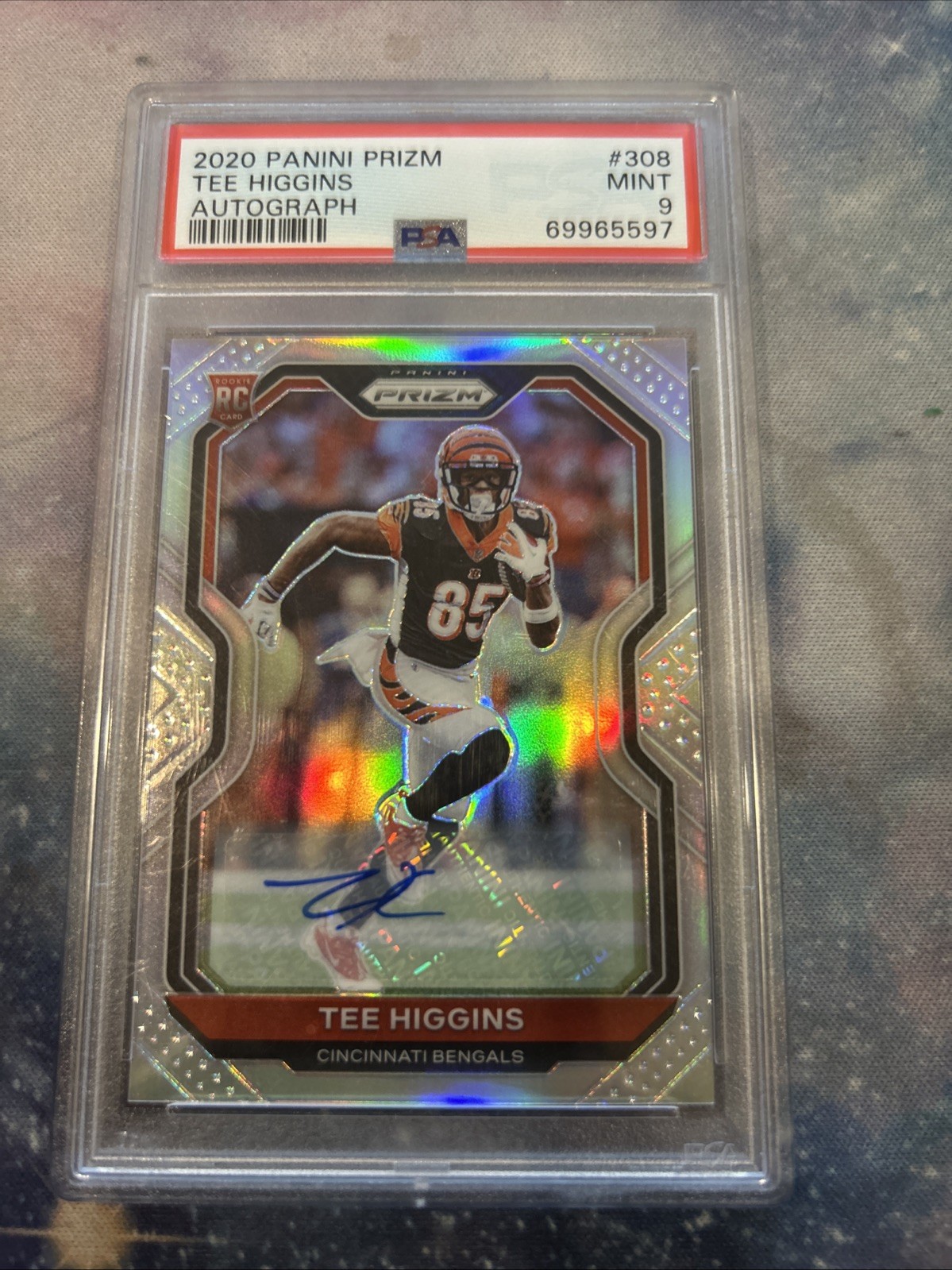 2020 Panini Prizm - Rookie Tee Higgins #308 Silver Prizm Autographs (AU, RC)