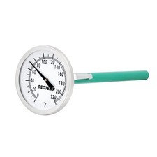 Large Dial Easy Read Pocket Thermometer, 2" Dial, 5" Stem, Waterproof 0 to 220