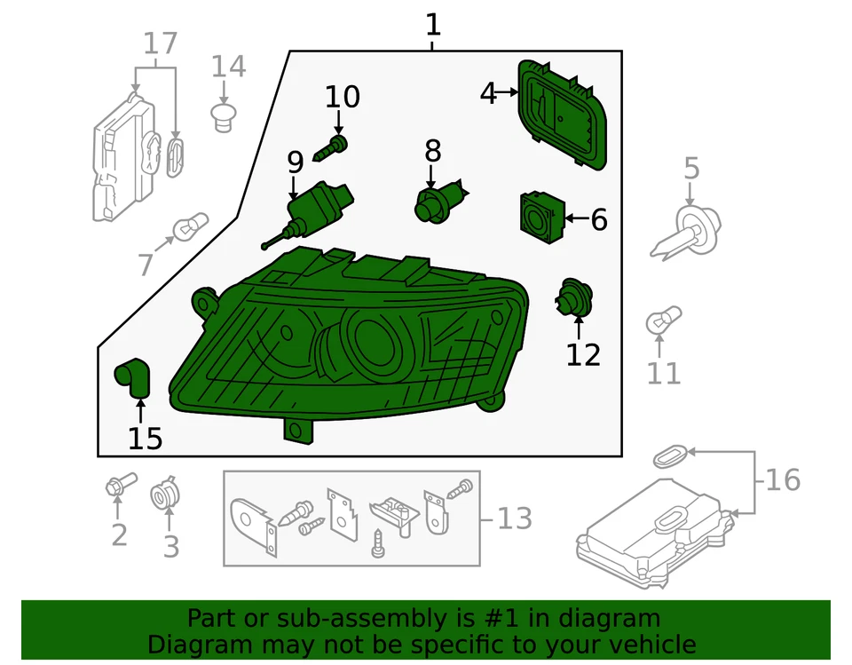 Conjunto de faros originales Audi 4F0-941-029-EK Foto 2 de 2