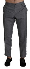Dolce & Gabbana Gray Formal Dress Trouser Slim Fit Men's Pants Authentic