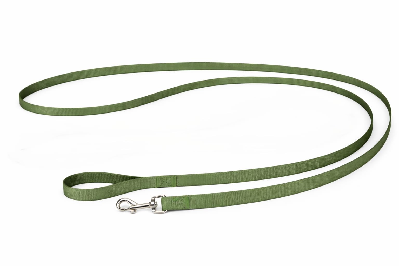 Longe chien qui ne coupe pas les mains : modèle nylon kaki Ziggi 300 cm renforcé
