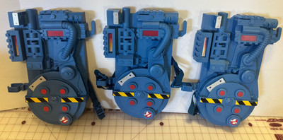 Lot of 3 Ghostbusters Movie Blue Proton Pack Roleplay Gear for Kids Hasbro