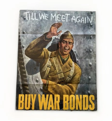 WW2 US Military Rare 1942 Buy War Bonds Poster (22x28)