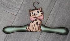 Vtg Hand Painted Wood Cat Kitty Hanger 16 x 8 Decor