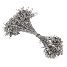 100 Pieces Steel Wire Fshing Lines Leaders With Swivels