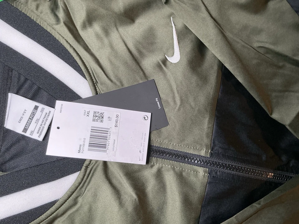 $140 Nike Golf Club Men's Dri-FIT Full-Zip Golf Jacket SZ XXL FQ1168-010 - Image 2 of 4