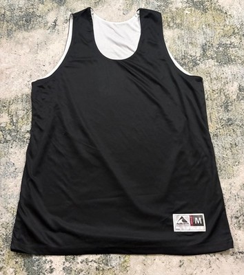Augusta Sportswear Black and White Reversible Sleeveless Jersey, Size M