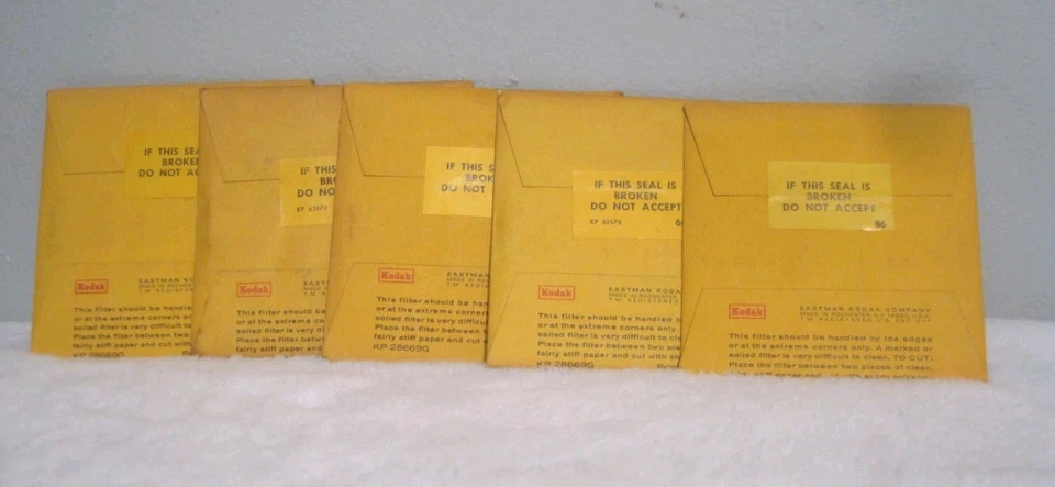 (Lot of 5) Kodak Wratten No. 61 Gelatin Filter 75mm x 75mm NEW SEALED 3" x 3" - Image 4 of 4