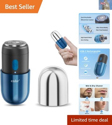 Wiederaufladbarer wasserdichter Mini Elektrorasierer für Männer & Frauen - Reisebereit
