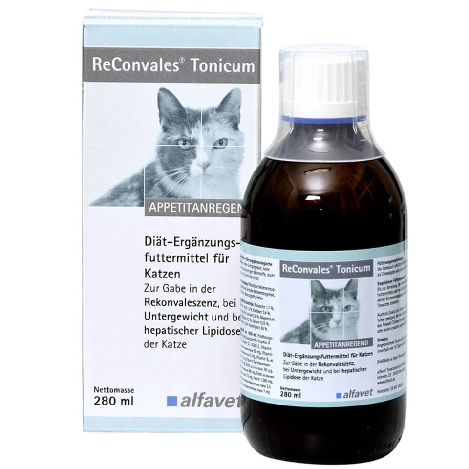 ReConvales Tonicum Katze 1 x 280ml Aufbaunahrung Alfavet Lipidose Rekonvaleszenz
