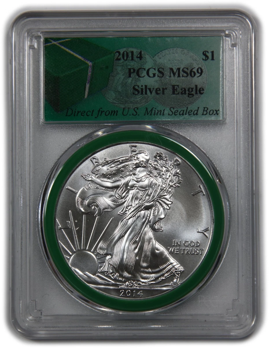 【貴重】2014 アメリカ 米国 シルバーイーグル MS69 ガバメントボックス American Eagle MS 69 Graded 2014 Silver Bullion Coins for sale | eBay