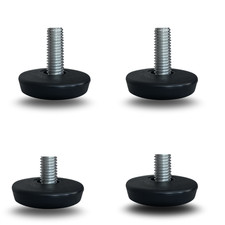 Confezione 4 Piedini Regolabili Gambo Filettato M8/M10 per Casa, Cucina, Ufficio