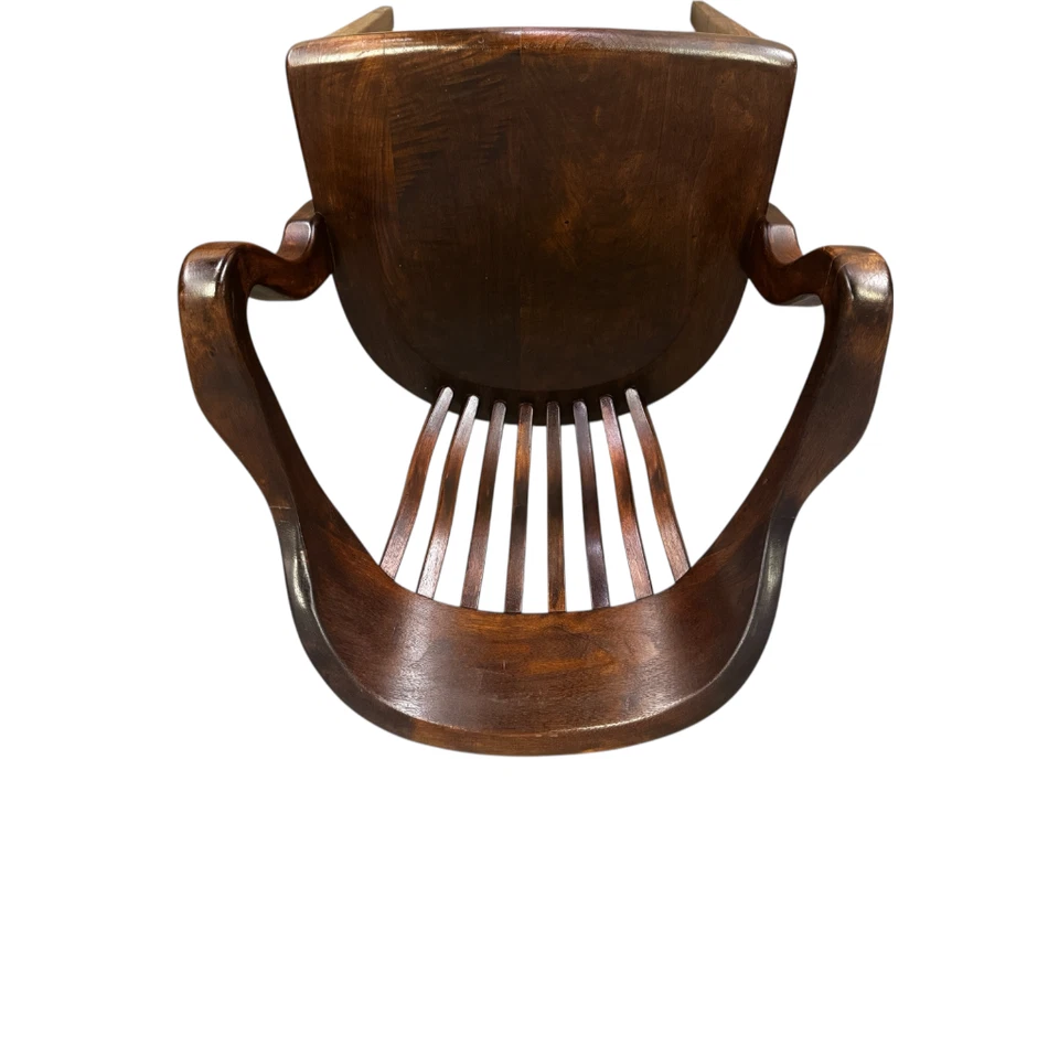 Juego de 4 sillones de oficina para banqueros/abogados de caoba - a juego #22493 Foto 3 de 4