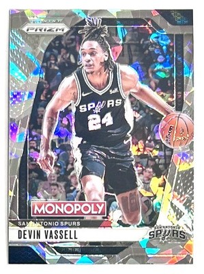 2024-25 Prizm Monopoly Devin Vassell Silver Ice Prizm Refractor SP