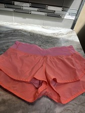 Lululemon Women's Speed Up Running Shorts Sz 6 Orange Yoga Lined Pickleball