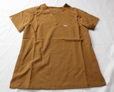 Figs Women's Classic V Neck Catarina One Pocket Scrub Top EJ3 Mocha Small