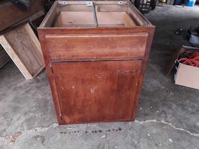 Used Kitchen cabinet good for garage storage or to painted | eBay