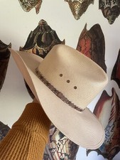 John B. STETSON COWBOY HAT 7X SHANTUNG Vintage COWBOY WESTERN STRAW HAT 7 Robin