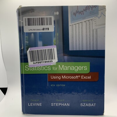 Statistics for Managers Using Microsoft Excel 8th Edition No Highlights, Writing