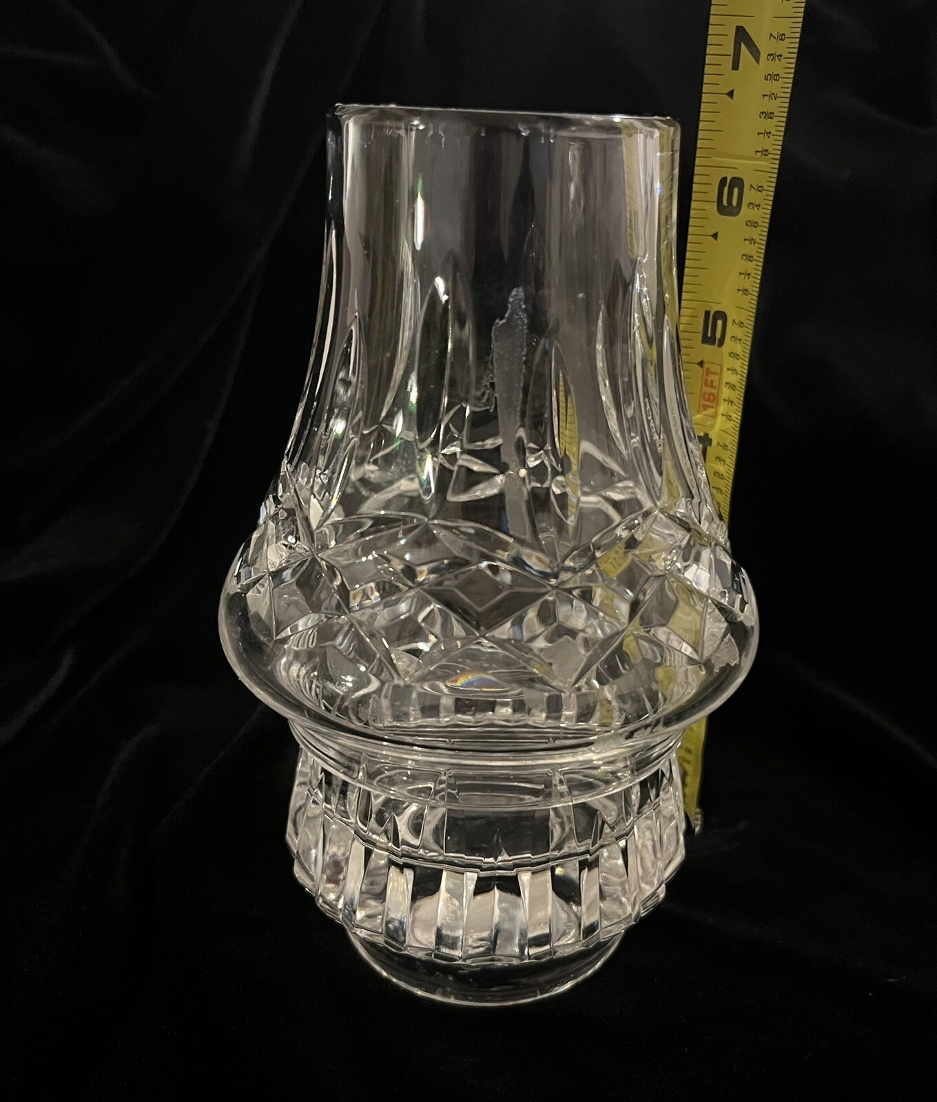 Vintage beautiful Waterford ? Heavy Crystal Hurricane Lamp/Fairy Light