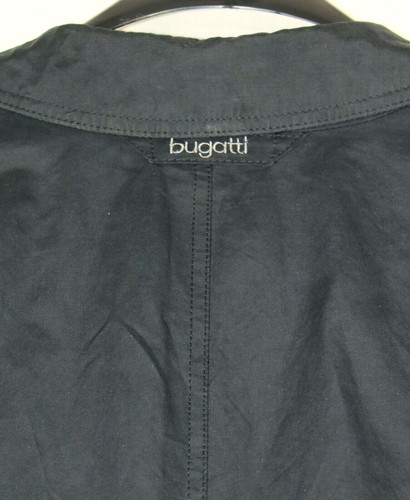 Bugatti Black Soft Lined Mens Mac Trench Coat Size 54 - Picture 8 of 10