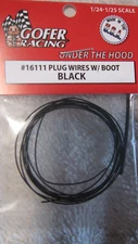 GOFER RACING PLUG WIRES WITH WITH BOOT #16111 BLACK