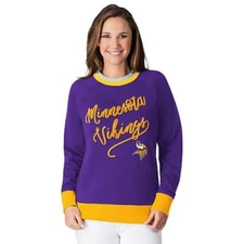 NFL Minnesota Vikings Officially Licensed Women's Hail Mary Sweatshirt G-III