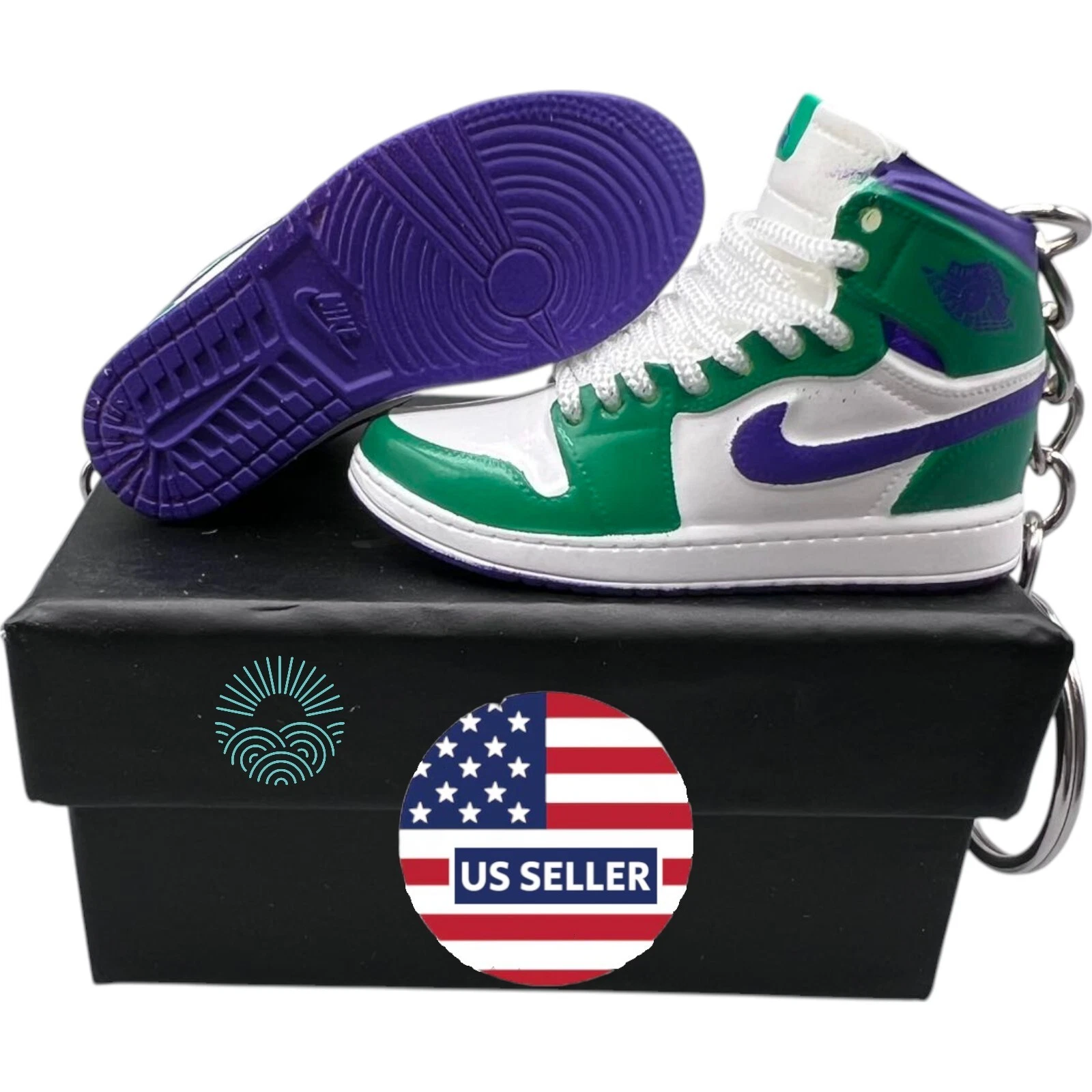 Porte clés Chaussures Mini Jordan / AJ Sneaker Trainer Keyrings   Collection 3D avec boîte