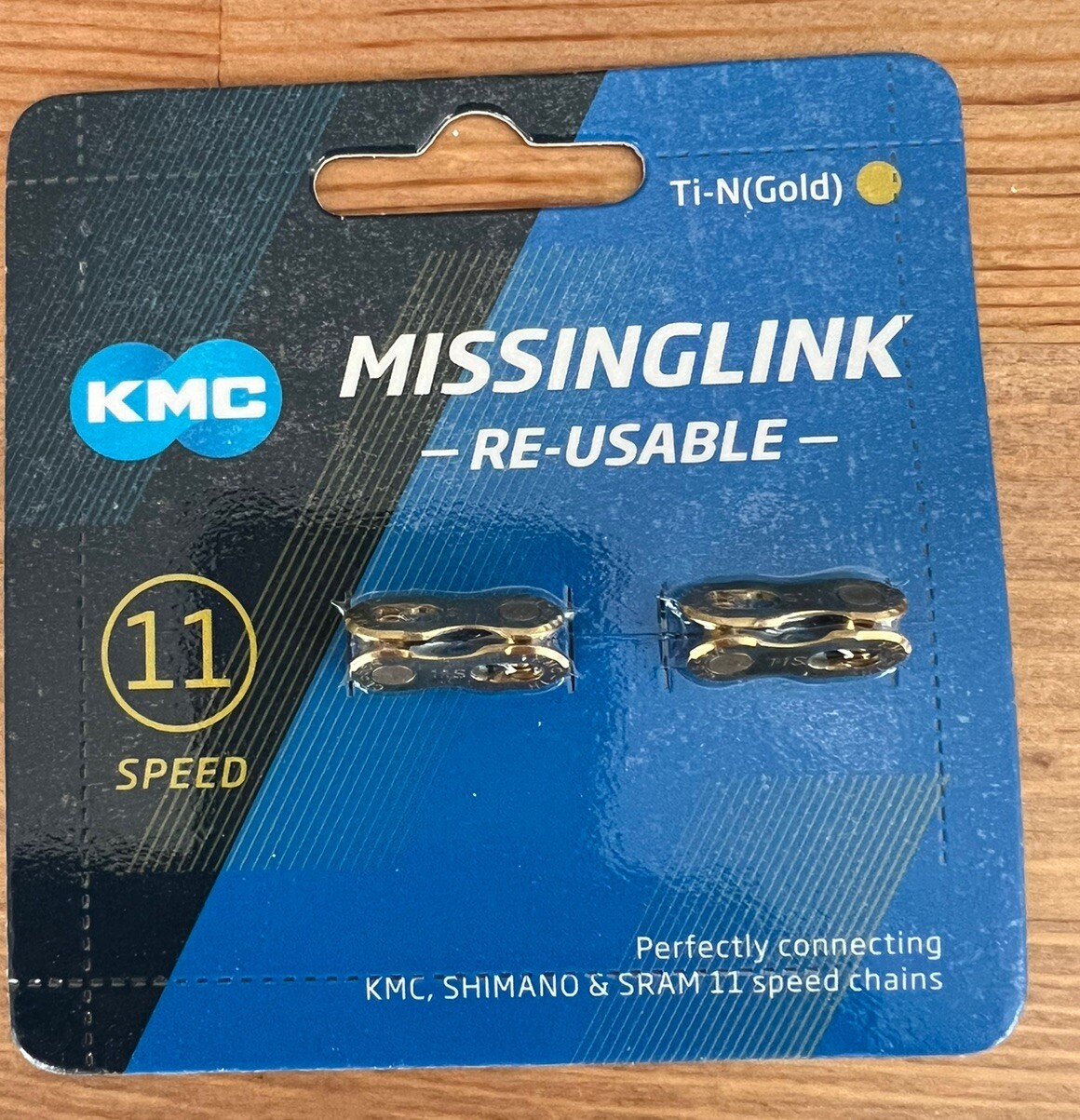 KMC MissingLink 11X Joining links 11R Ti-N Gold 2 Pair (Re-useable)