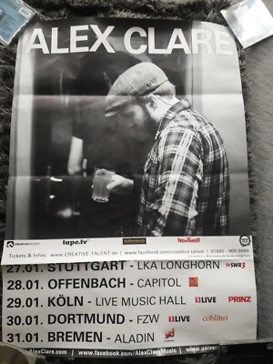 ALEX CLARE * TOUR PLAKAT * POSTER * 2013 * Too Close ** 