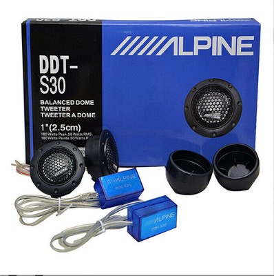 1Pair Alpine Tweeter Car 4 Ohm Speaker Tweeter Dome Crossover New